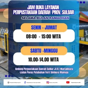 Ramadan Produktif, Perpusip Sulbar Buka Pelayanan Tujuh Hari