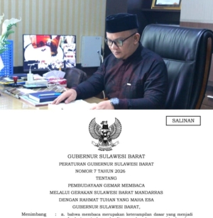 Gubernur Sulbar Terbitkan Pergub Gerakan Sulbar Mandarras